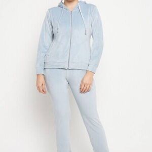 2 piece Refuge Athletics velour tracksuit xl zip up jacket large pants